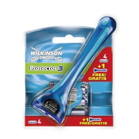 Wilkinson Sword Protector 3 lames + 1 rasoir avec un pack Wilkinson